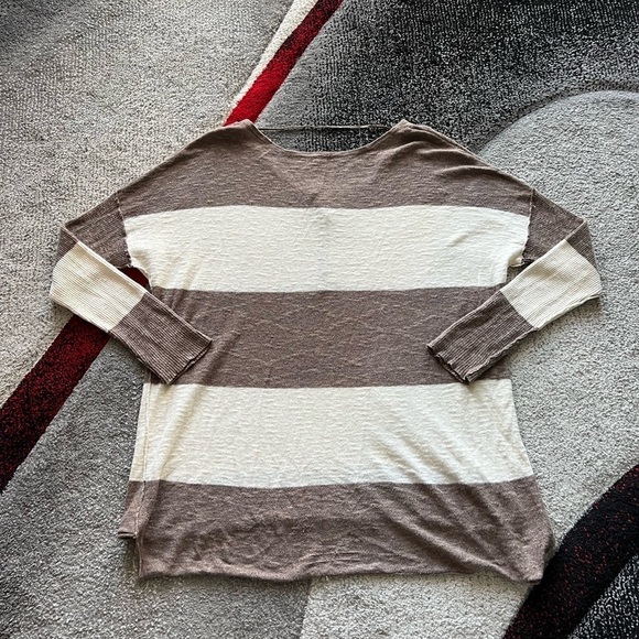 Free People Beach Gold Rush Henley Linen Blend Top - Picture 4 of 5